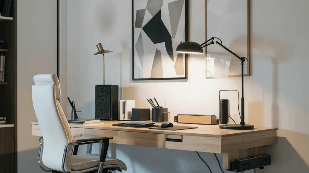 minimalist home office with clean lines