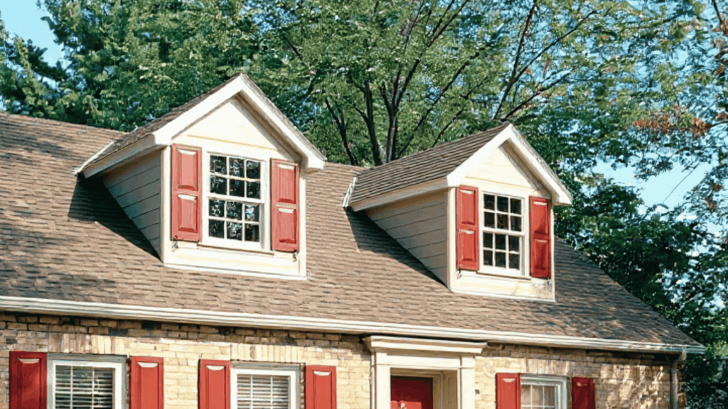 modern farmhouse with gable dormers