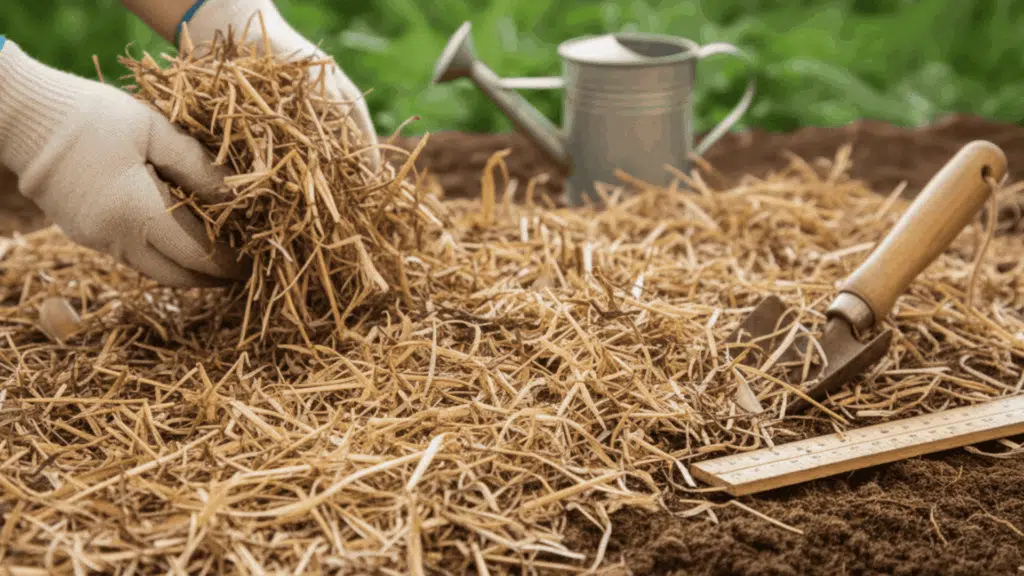 mulch-the-garlic-bed