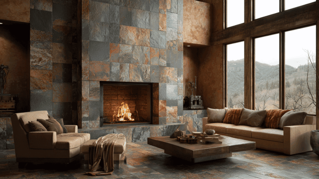 multi color slate tile