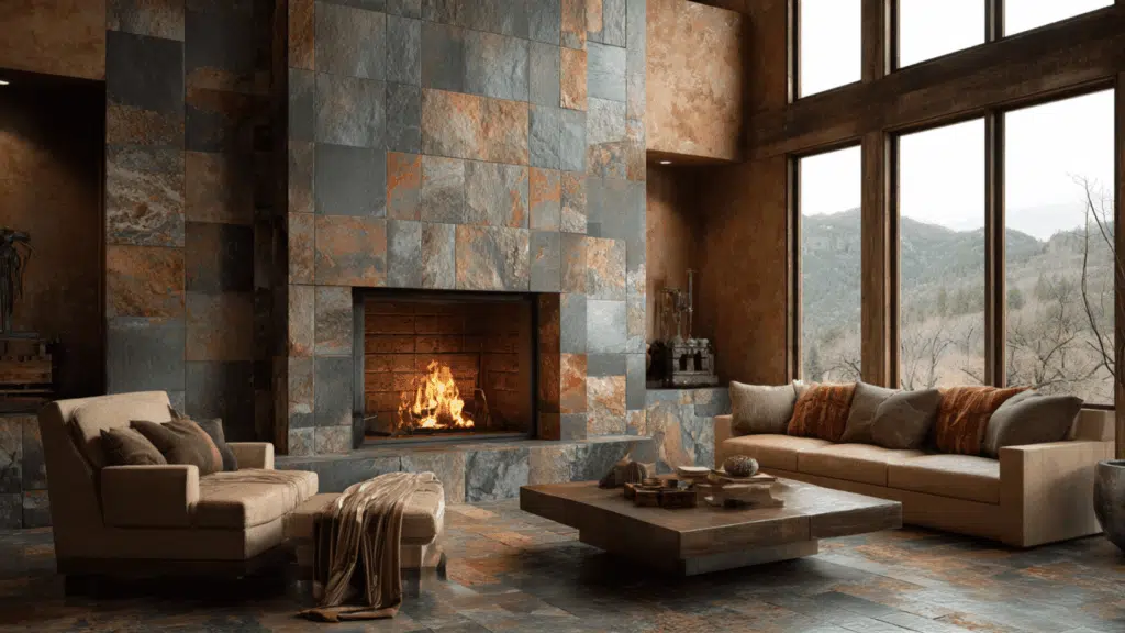 multi color slate tile