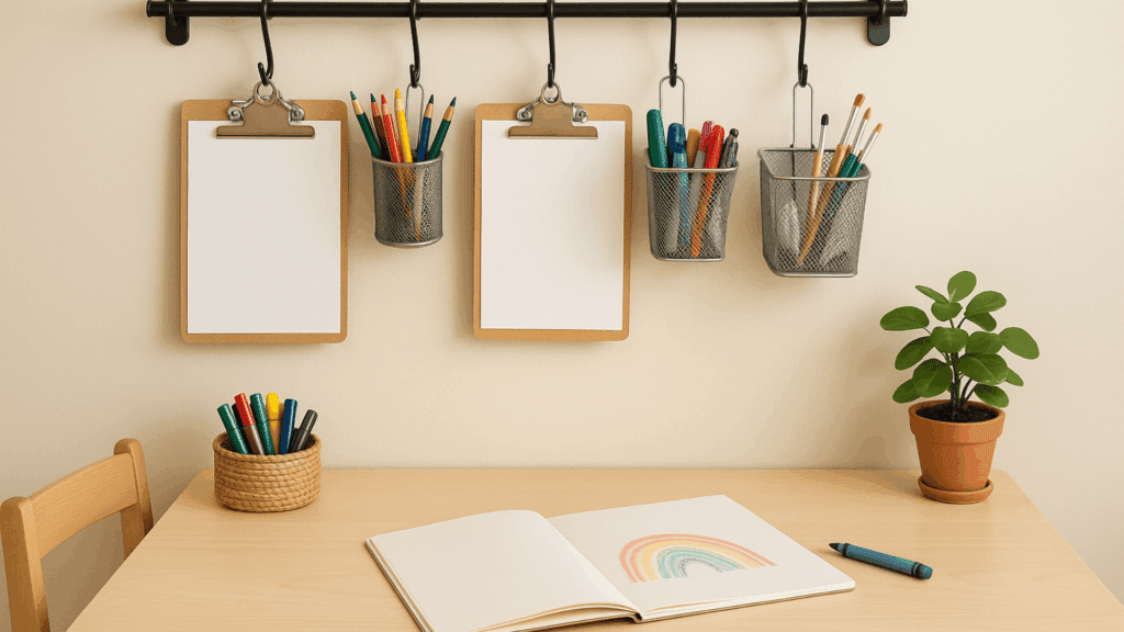 overhead pot rack style organizer