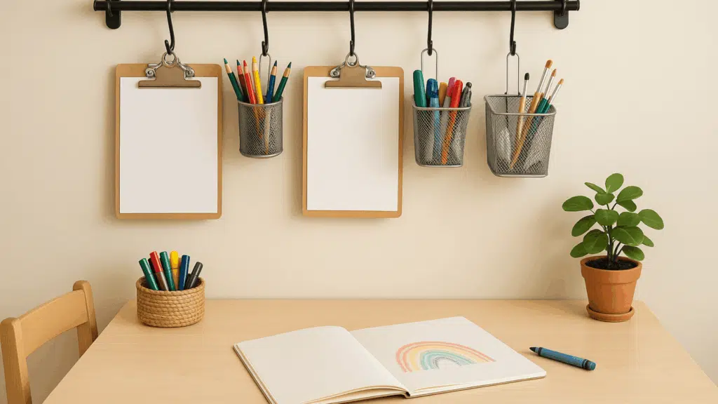 overhead pot rack style organizer