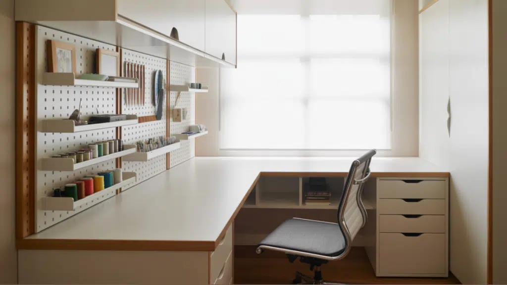 peninsula craft room layout