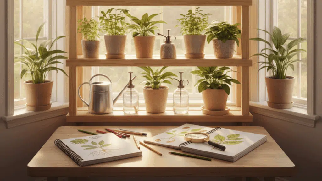 plant nature window classroom