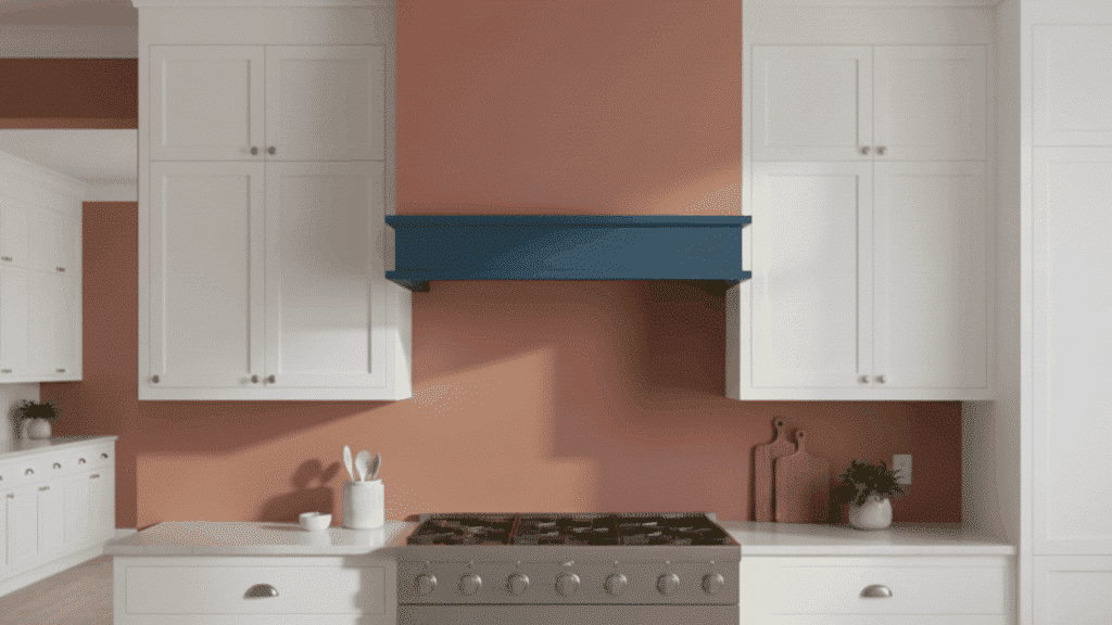 same color wall and hood