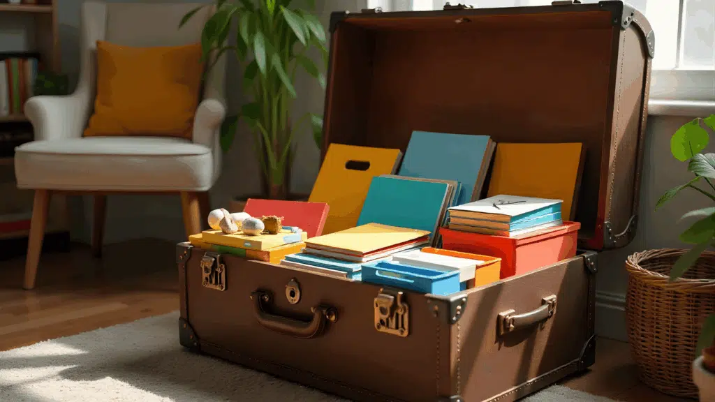 school in a box trunk or chest