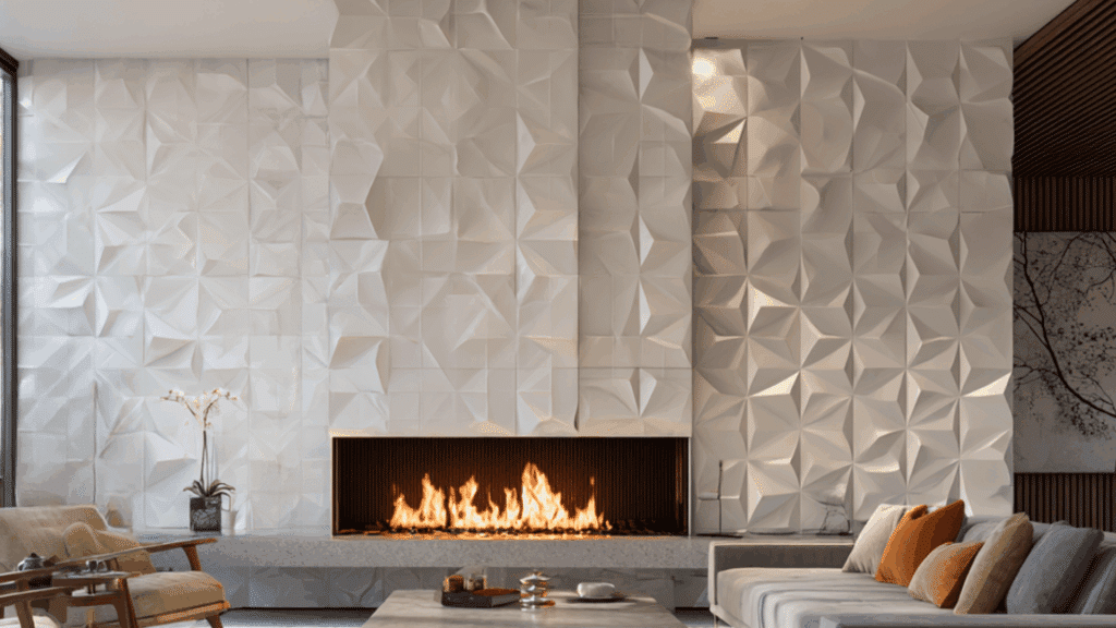 sculpted geometric threed tile