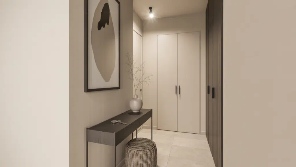 slim console entryway