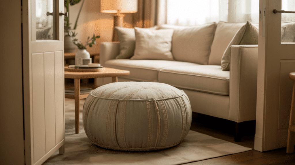 small living room pouf