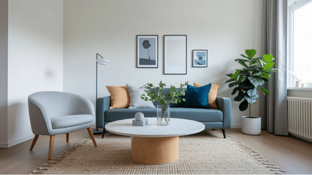 small living room round coffee table