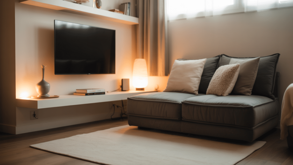 small living room wall mounted tv