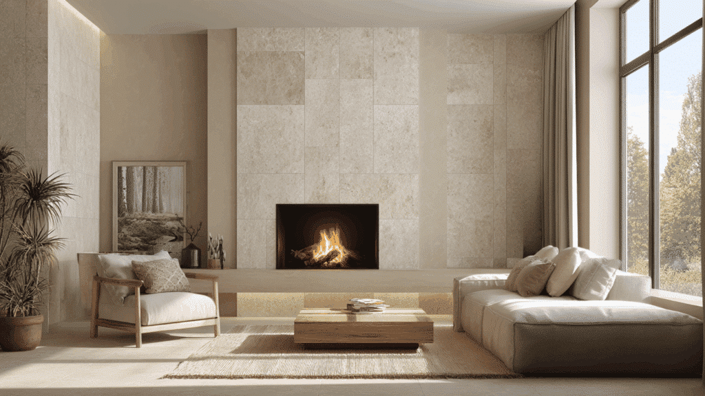 soft neutral ceramic tile