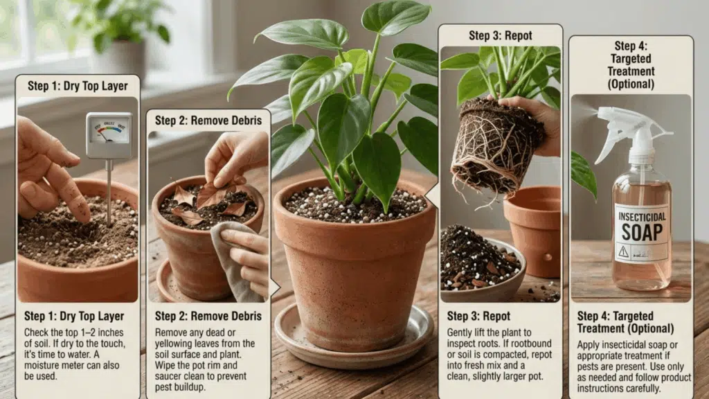 soil mite treatment steps