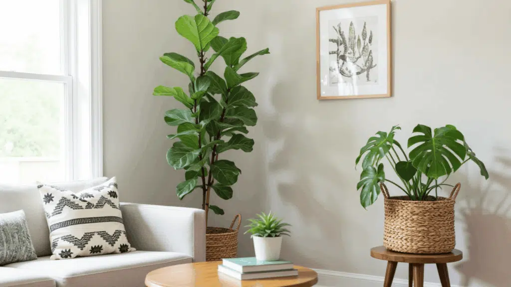 style room with indoor plants