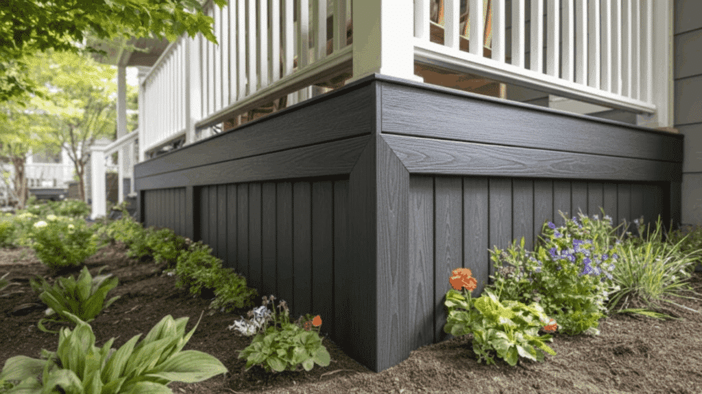 timber tech boards installed in a picture frame pattern