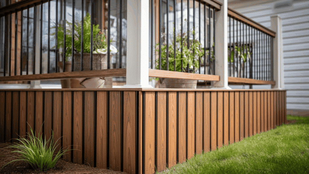 vertical slats with gloss black accents