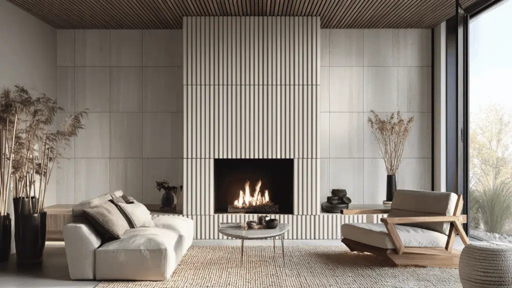 vertical stacked subway tile