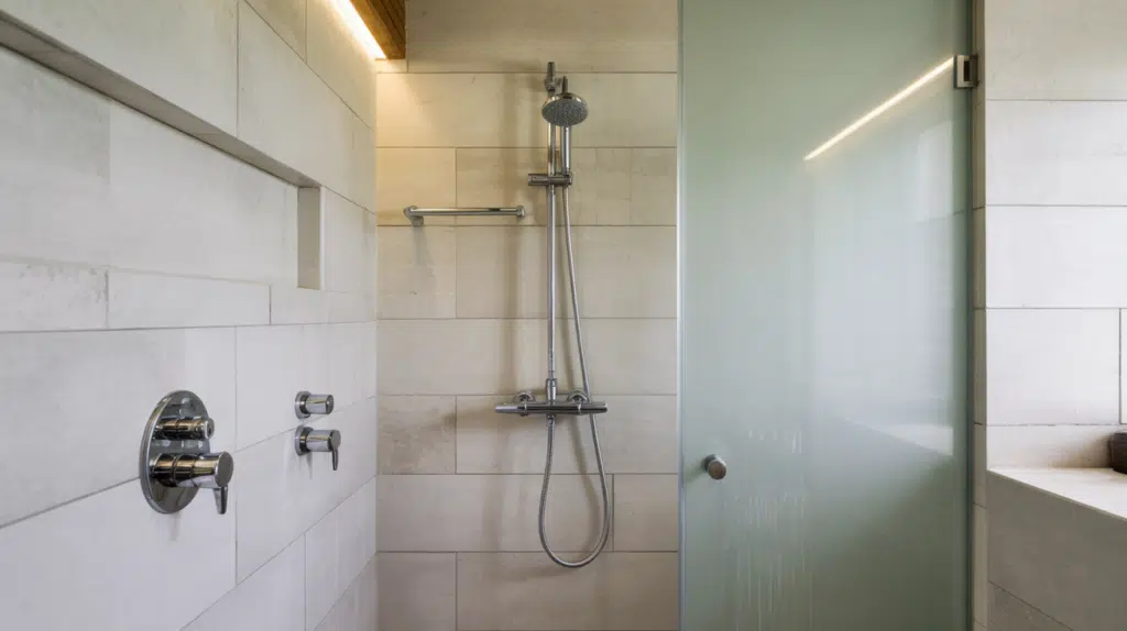 wall mounted fixtures walk in shower small bathroom ideas