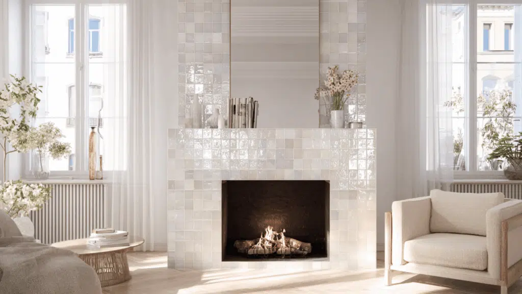 white glazed ceramic square tile