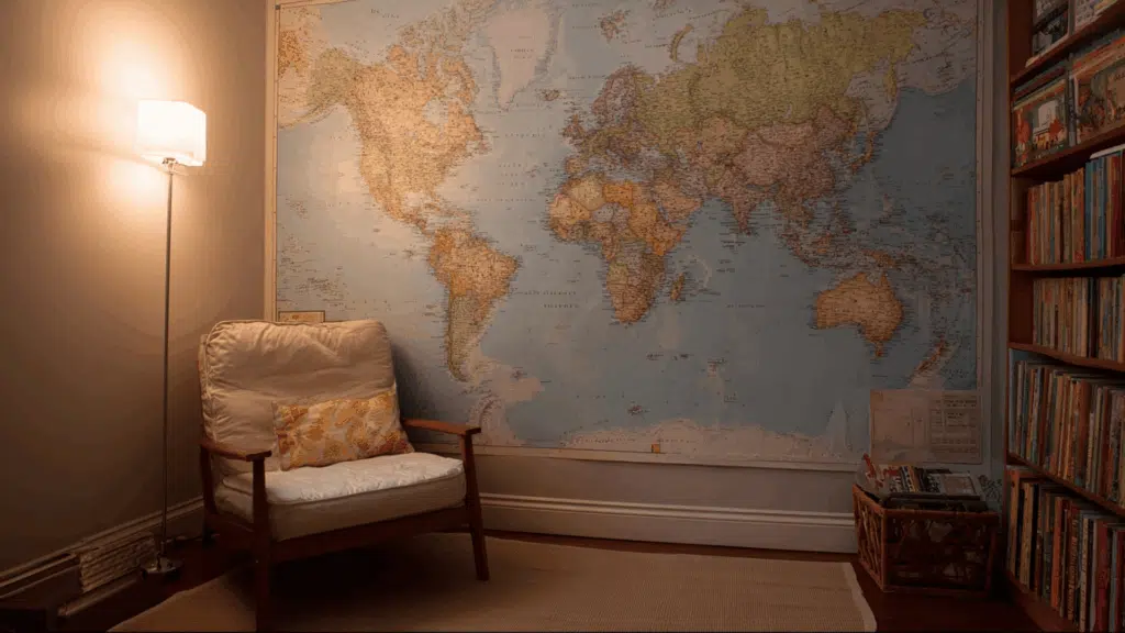 world map geography corner