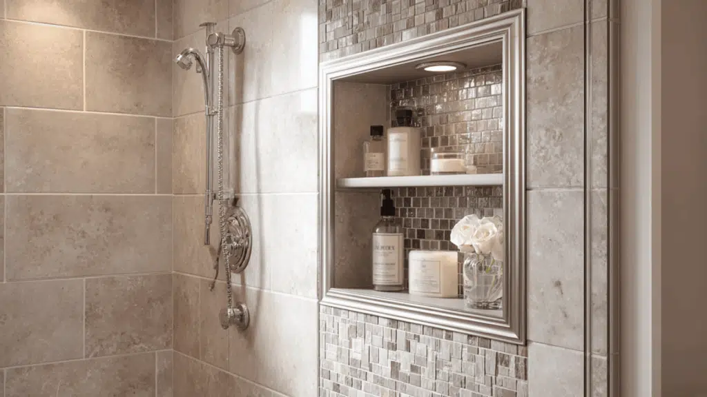 bathroom wall recess