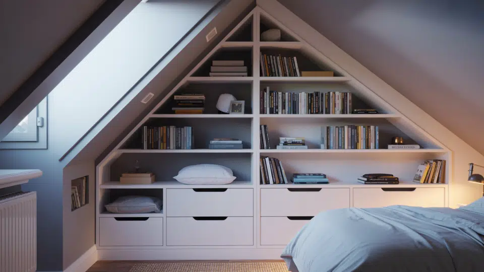 built In storage under eaves