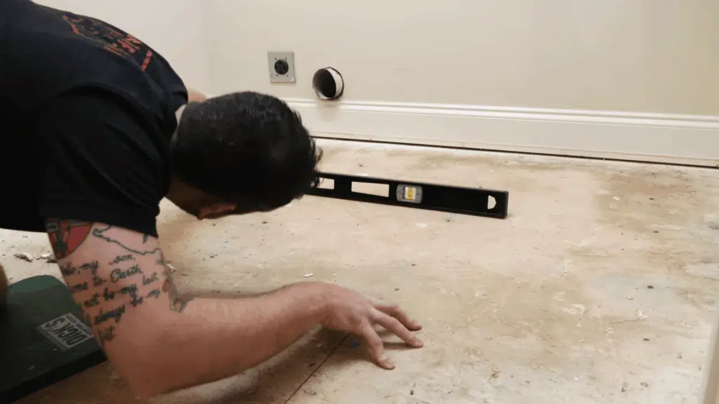 check the floor for bumps