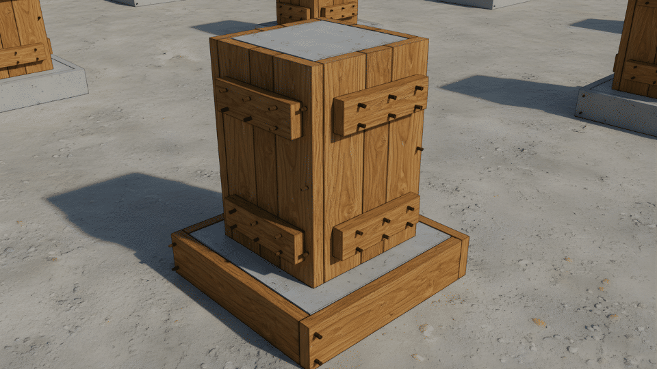 concrete pier and beam foundation