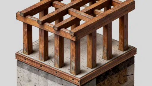 concrete pier and beam foundation