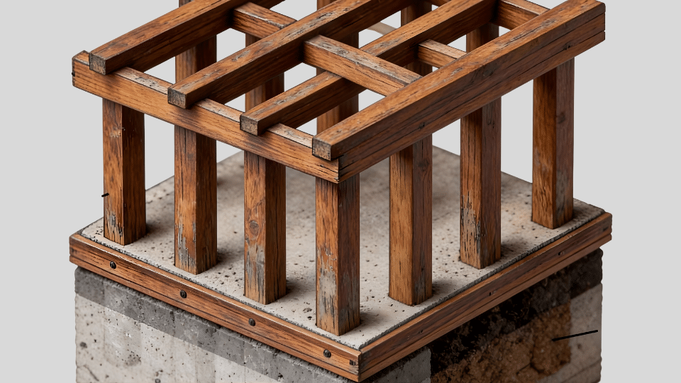 concrete pier and beam foundation