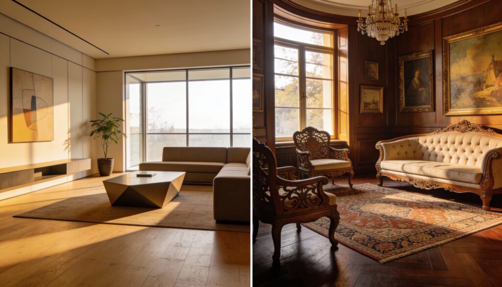 contemporary vs modern