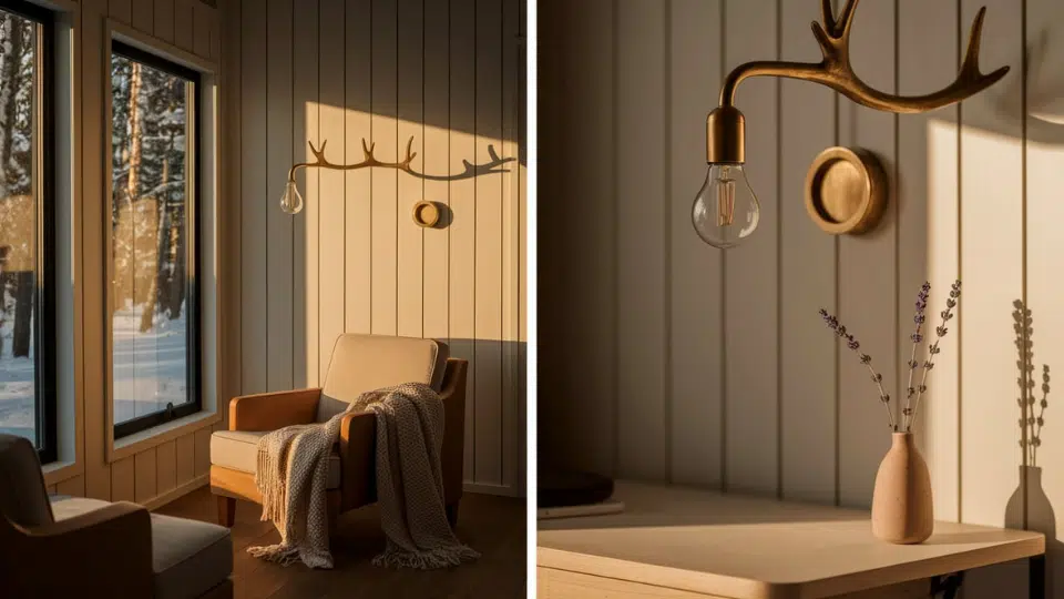 designer lights for log cabin