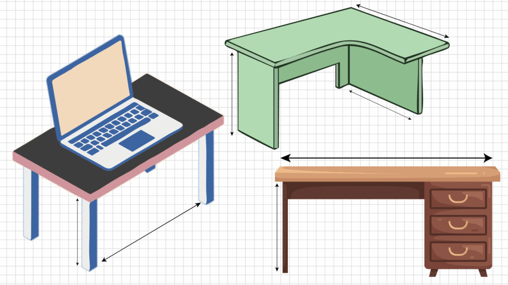 desk dimensions in inches
