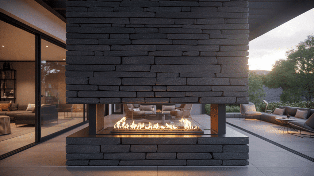 double sided fireplace