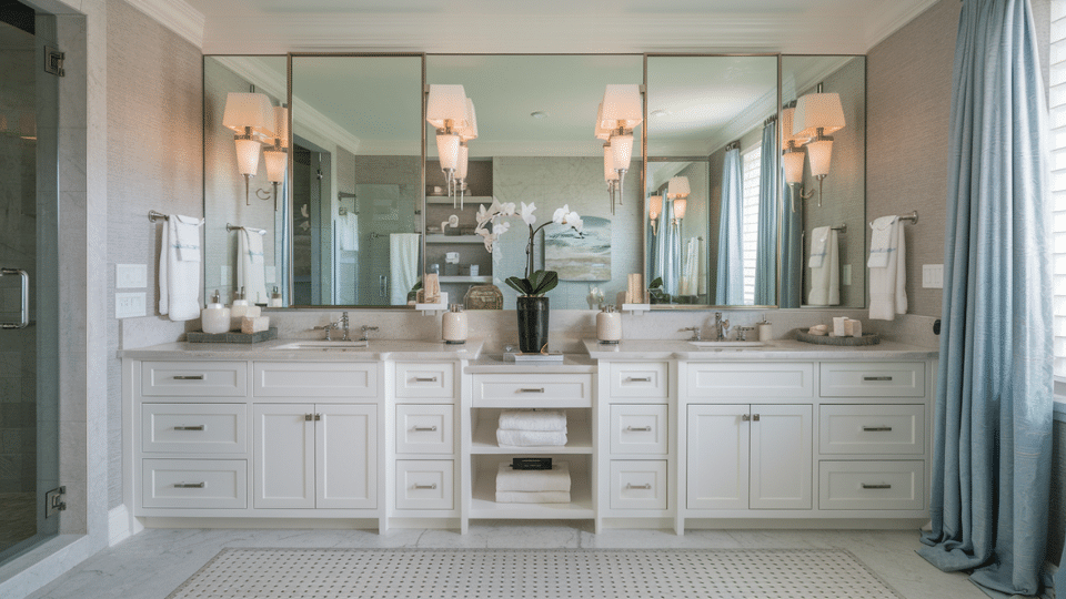 double vanity with extra counter space