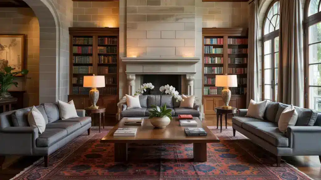 furniture layout ideas for high ceiling living room