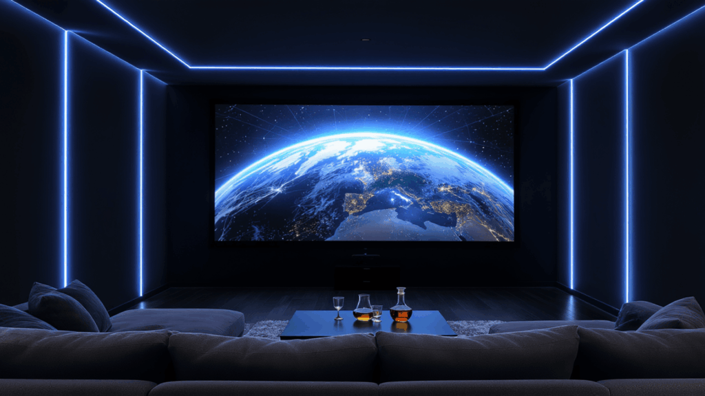 home theater decor ideas recessed led strip lighting