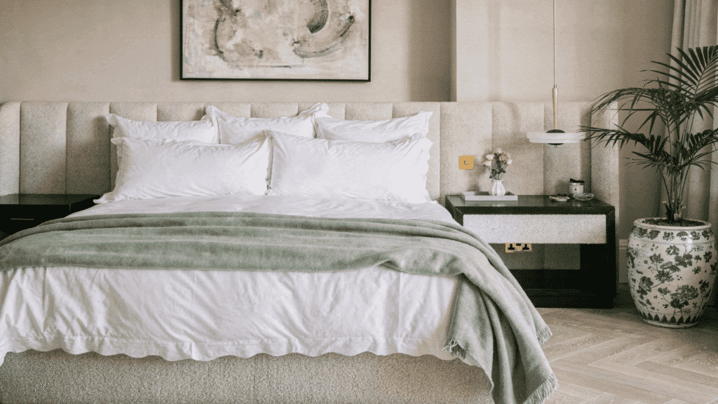 hotel style white bedroom