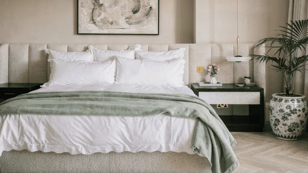 hotel style white bedroom