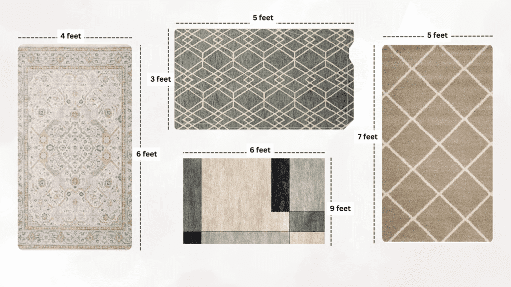 how big is a 4x6 rug in a room