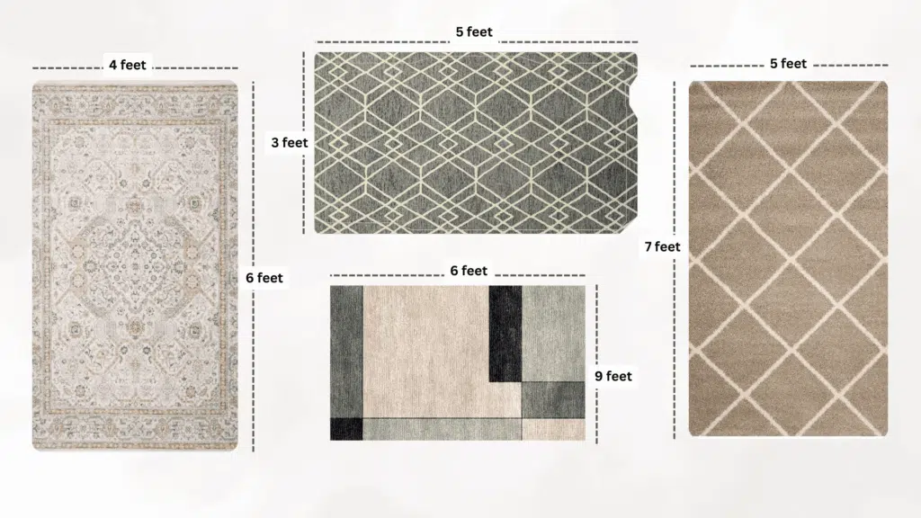 how big is a 4x6 rug in a room