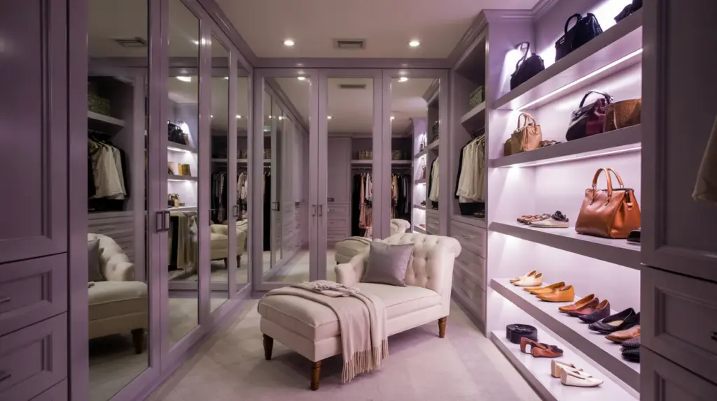 lavender or mauve dressing room