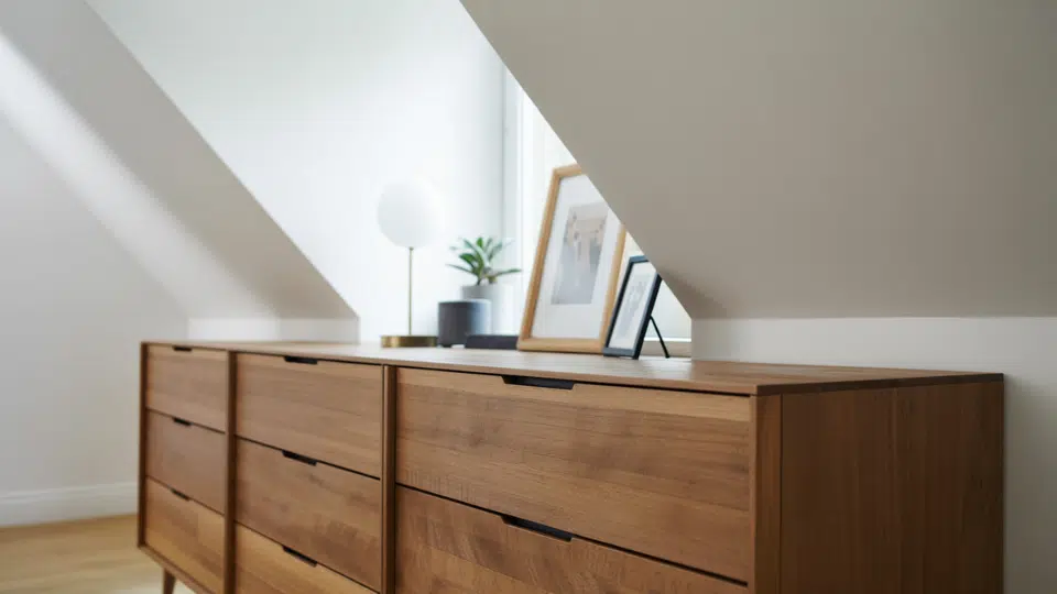 low dressers that fit under sloped ceilings