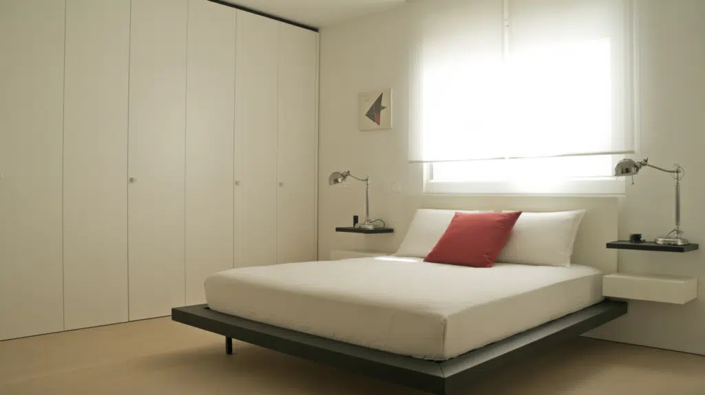 minimalist bauhaus bedroom