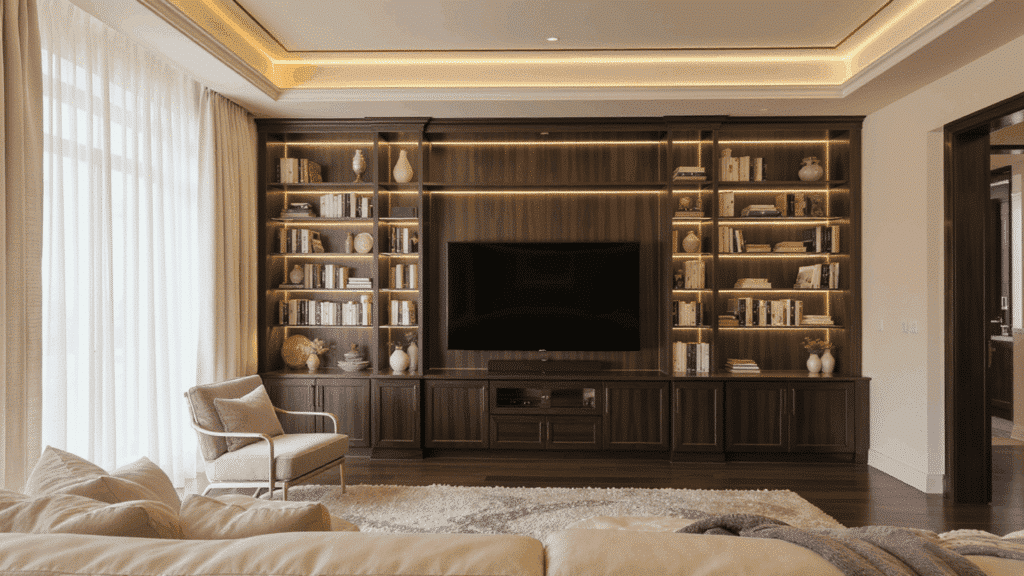 modern luxury interior design custom furniture and built ins