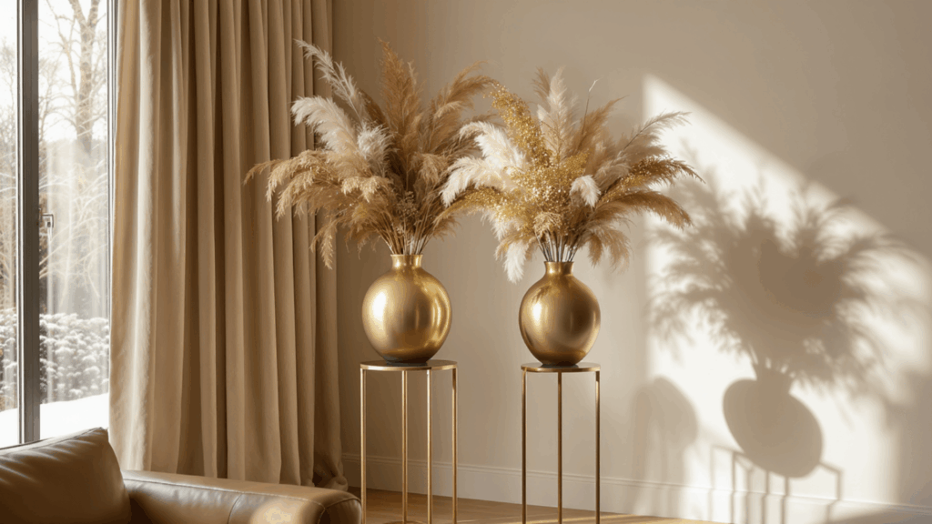 modern luxury interior design subtle metallic accents