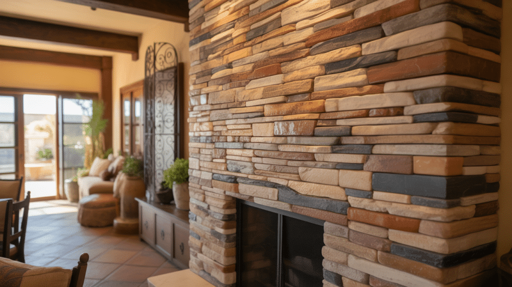 mosaic fireplace