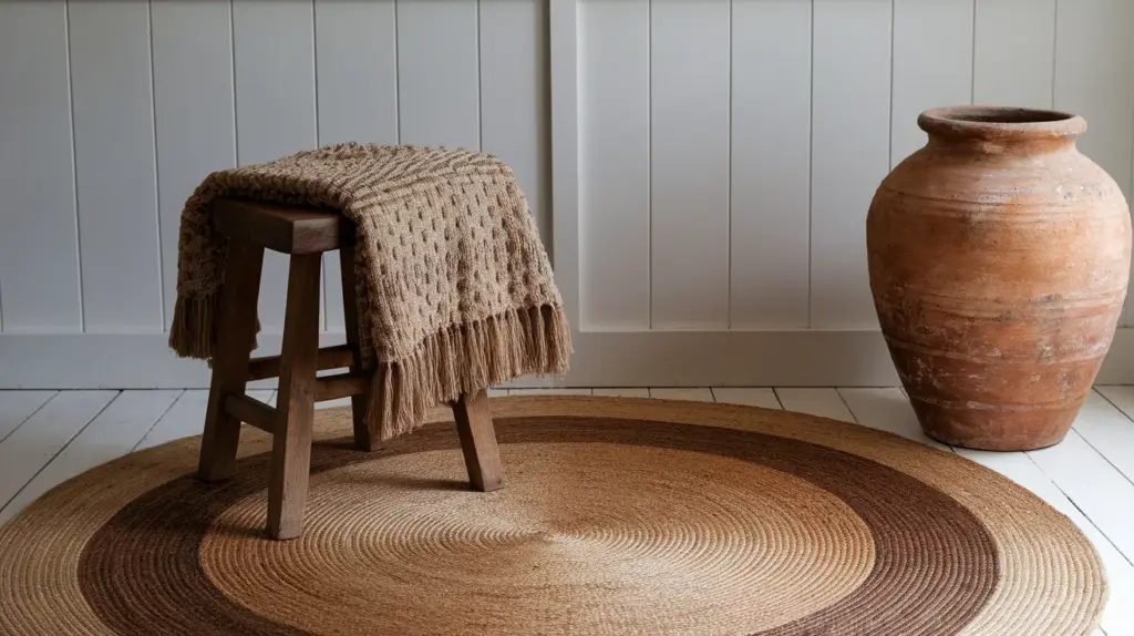 natural fiber rugs like wool or jute