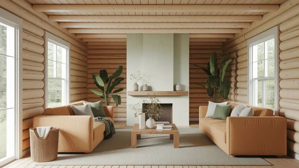 nature based colors log cabin